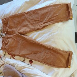 Pact organic Daily Twill roll up drawstring chinos camel